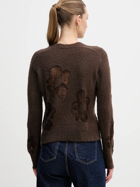 United Colors of Benetton sweter z dodatkiem wełny damski kolor zielony 18L4E10EW