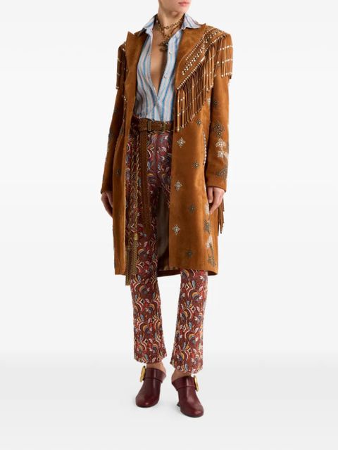 ETRO lace-detail trousers - Brown - zdjęcie produktu nr 2