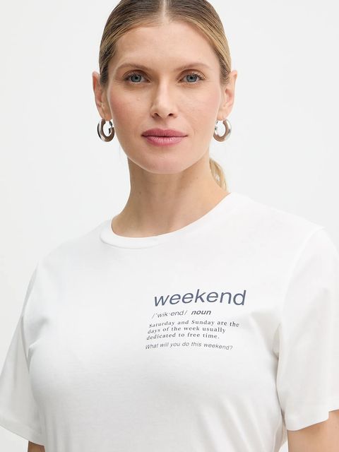 Weekend Max Mara t-shirt bawełniany TENUE damski kolor biały 2615971051600
