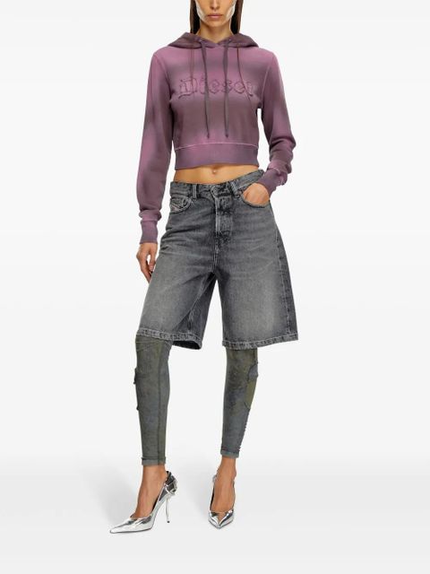 Diesel F-Slimmy embroidered logo hoodie - Pink