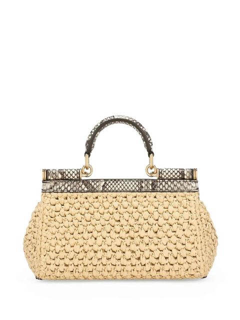 Dolce & Gabbana small Sicily interwoven tote bag - Neutrals - zdjęcie produktu nr 2