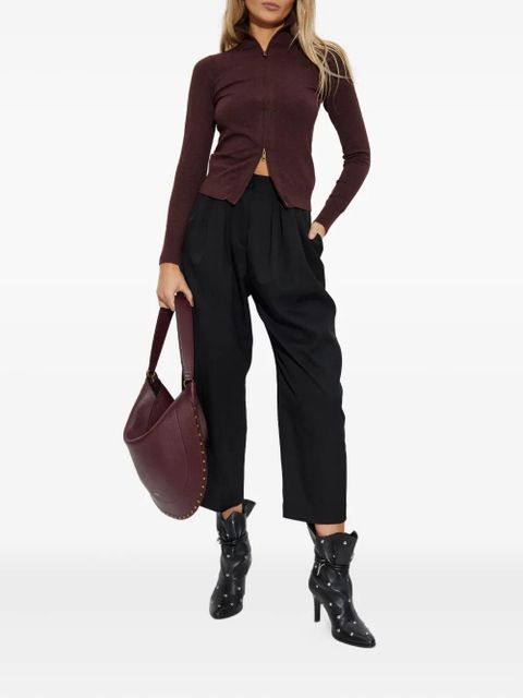 ISABEL MARANT Cecile high-neck zip-front cardigan - Red - zdjęcie produktu nr 2