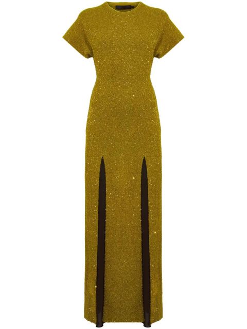 Proenza Schouler Textured Sequin maxi dress - Yellow - zdjęcie produktu nr 1