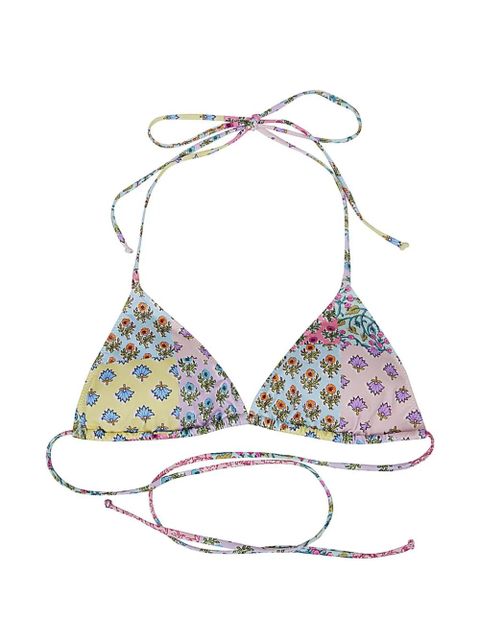 MC2 Saint Barth triangle floral bikini top - Yellow - zdjęcie produktu nr 1