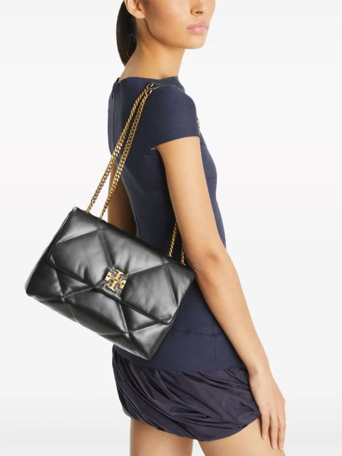 Tory Burch Kira diamond-quilted convertible shoulder bag - Black
