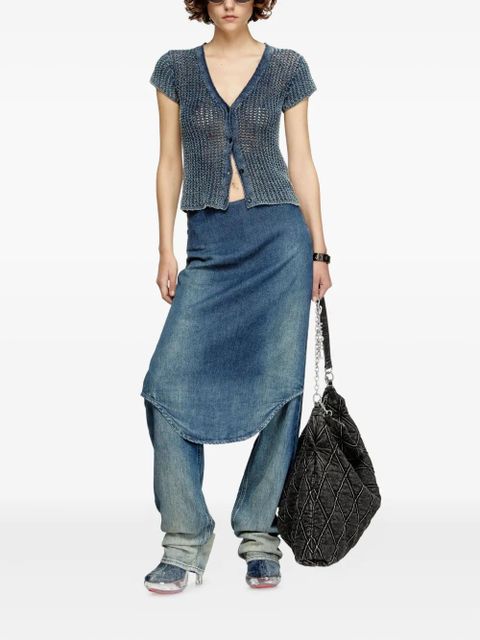 Diesel M-Rez knitted button-up cardigan - Blue