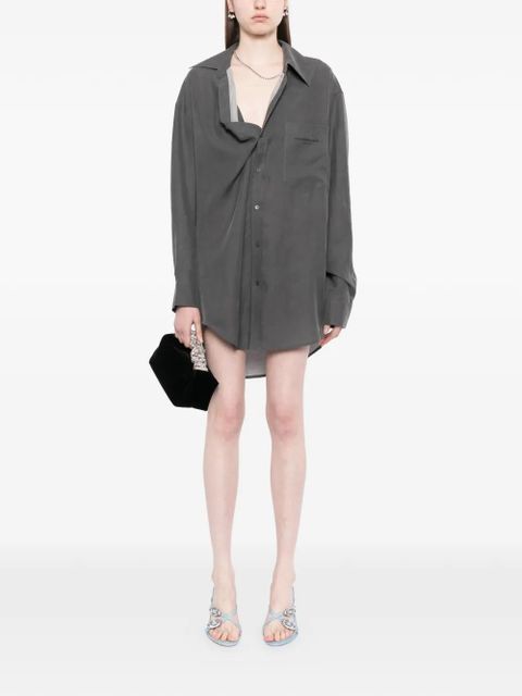 Alexander Wang logo-print shirt dress - Grey - zdjęcie produktu nr 2