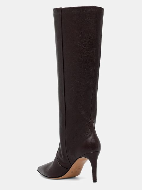 IRO kozaki skórzane Davyn Vintage damskie kolor bordowy na szpilce WM39DAVYNVIN