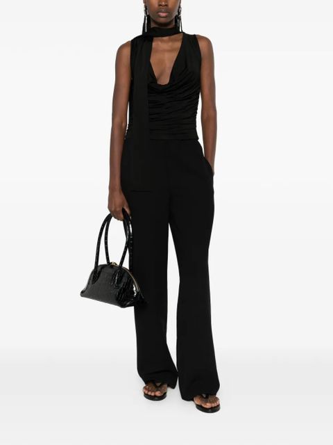 Aya Muse self-tie draped top - Black - zdjęcie produktu nr 2