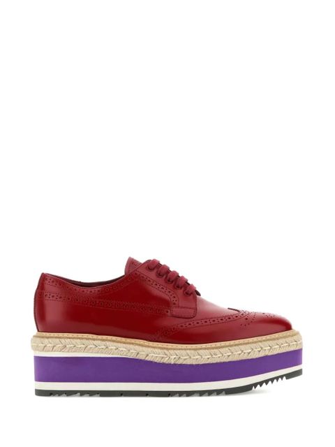 Prada 60mm platform brogue shoes - Red - zdjęcie produktu nr 1