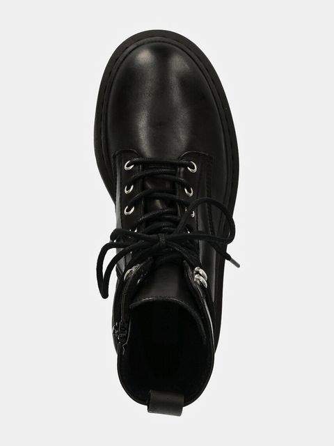 Steve Madden workery skórzane Gusto damskie kolor czarny na płaskim obcasie SM11003330