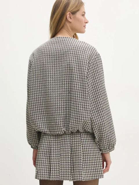 Answear.LAB marynarka kolor beżowy jednorzędowa wzorzysta - zdjęcie produktu nr 2