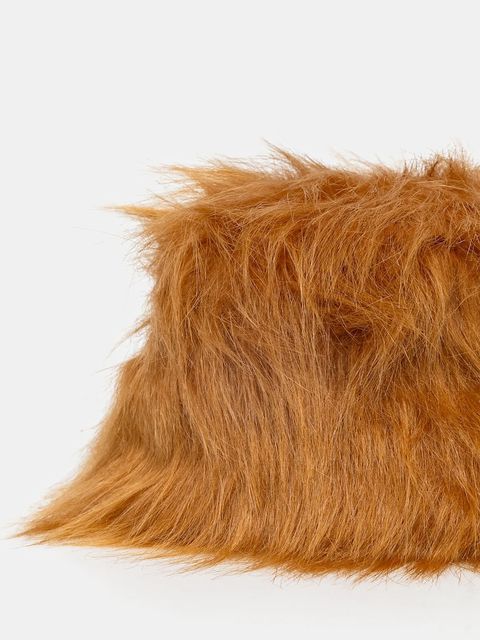 Ruslan Baginskiy kapelusz kolor pomarańczowy z grubej dzianiny BCT004-P-HH-WRB