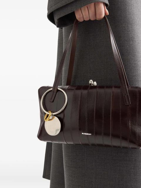 Jil Sander two-tone circular keyring - Silver