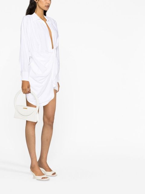 Jacquemus La Robe Bahia draped minidress - White