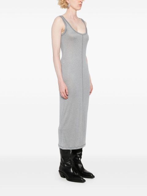 Miu Miu logo-patch dress - Grey - zdjęcie produktu nr 2