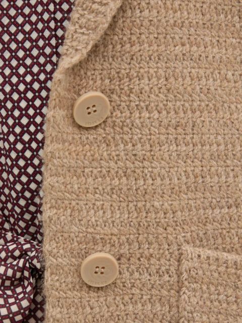 Sisley kardigan z domieszką wełny kolor beżowy lekki 1176M602D