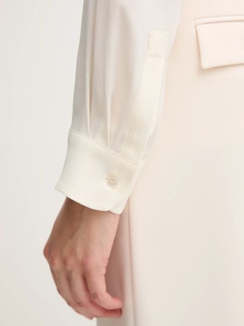 Marella koszula z jedwabiem kolor beżowy relaxed z kołnierzykiem klasycznym 2523116071200