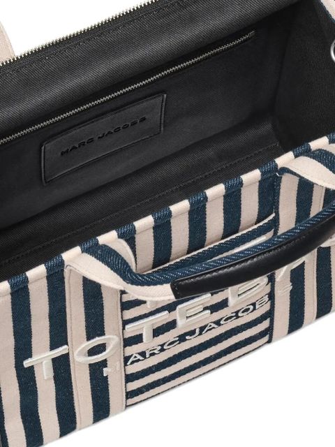 Marc Jacobs medium The Stripe canvas tote bag - Blue