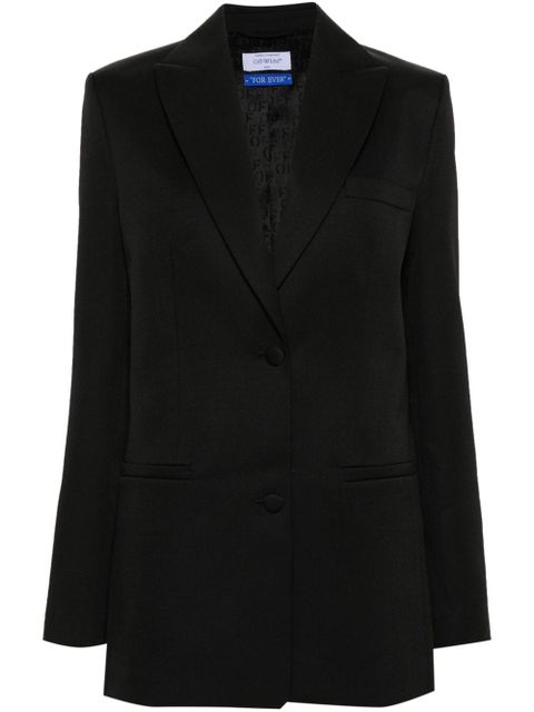 Off-White single-breasted virgin-wool blazer - Black - zdjęcie produktu nr 1