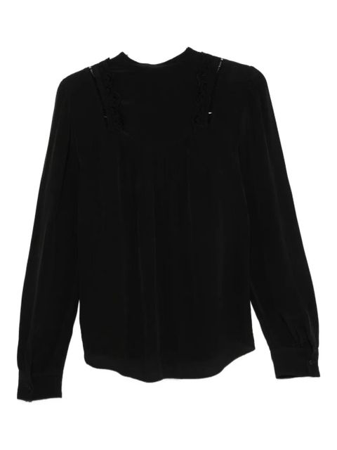 ISABEL MARANT lace-insert long-sleeve blouse - Black - zdjęcie produktu nr 2