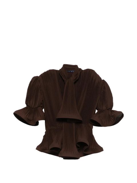 Rowen Rose pleated blouse - Brown - zdjęcie produktu nr 1
