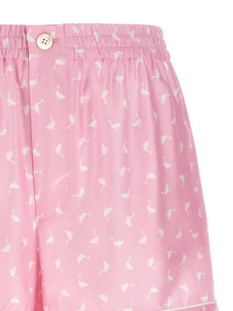 Moschino printed silk shorts - Pink