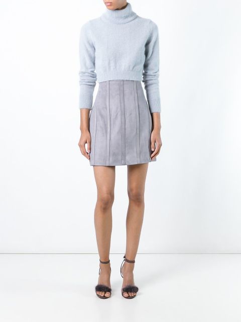 Balmain stitched detail pencil skirt - Grey