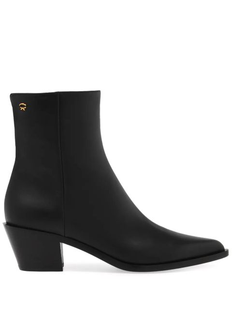 Gianvito Rossi Kinney pointed-toe ankle boots - Black - zdjęcie produktu nr 1