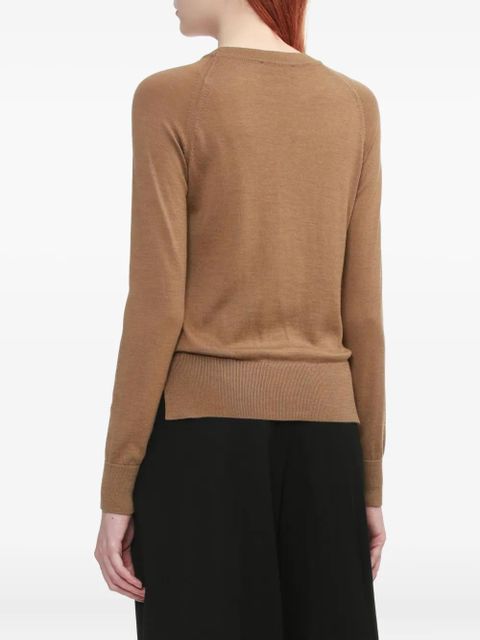Simone Rocha embellished raglan-sleeve sweater - Brown