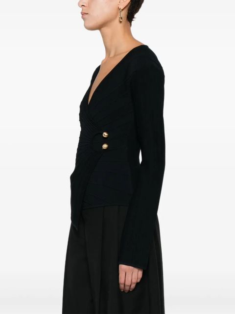 Cult Gaia buttoned asymmetric top - Black