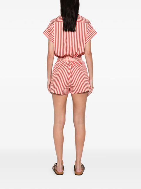 Faithfull the Brand Orozco striped playsuit - Red
