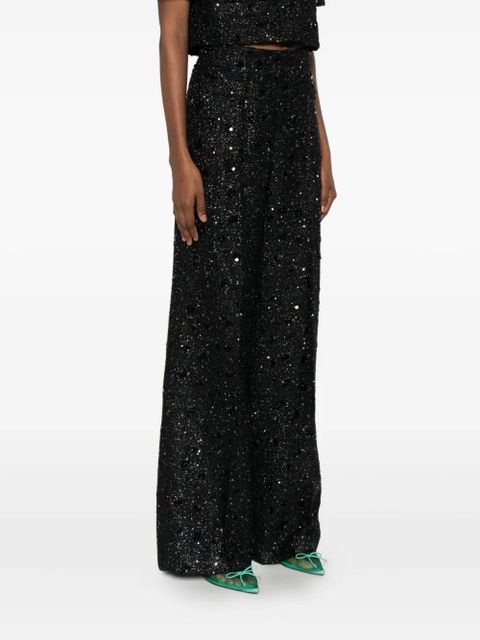 SANDRO sequin-embellished trousers - Black