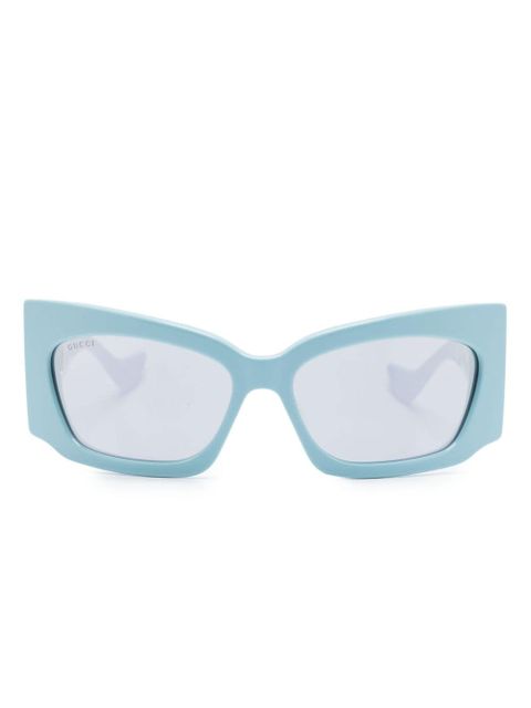 Gucci Eyewear geometric-frame tinted sunglasses - Blue - zdjęcie produktu nr 1