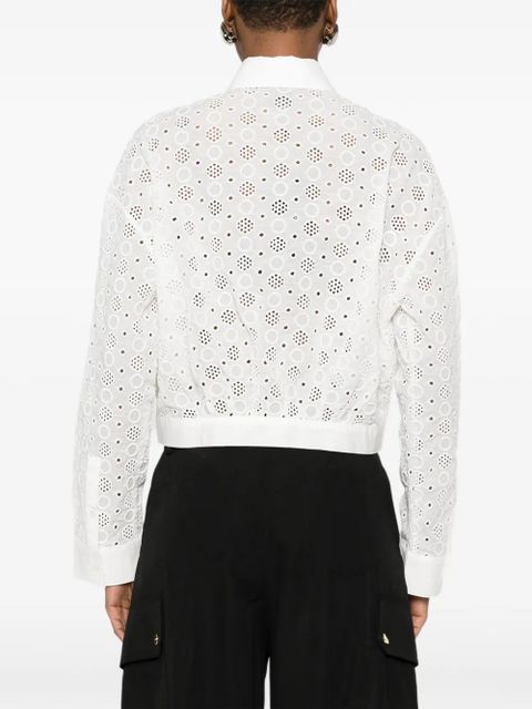PINKO Charita open-work cotton shirt - White