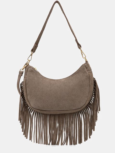 Answear.LAB torebka zamszowa kolor beżowy - zdjęcie produktu nr 1