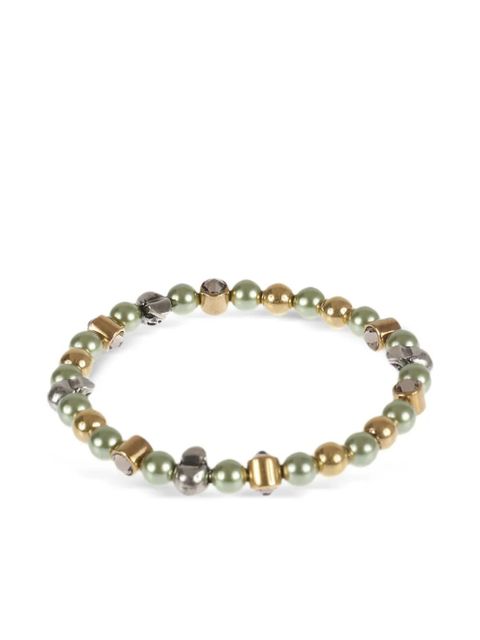 Alexander McQueen skull beaded bracelet - Green - zdjęcie produktu nr 2