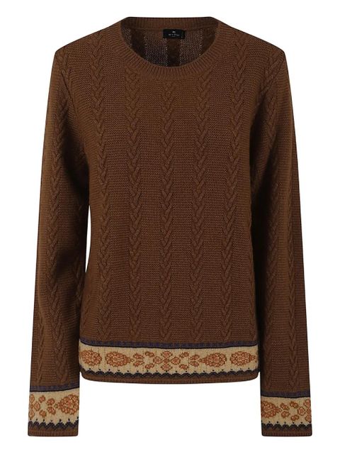 ETRO cable-knit top - Brown - zdjęcie produktu nr 1