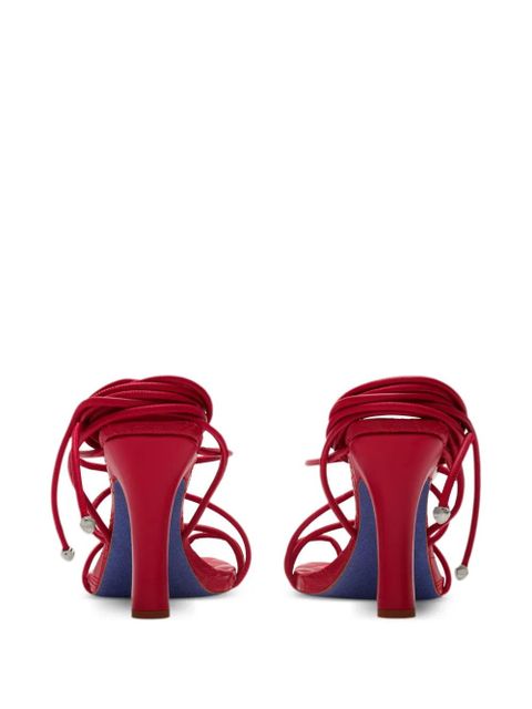 Burberry Ivy Shield 105mm strappy sandals - Red