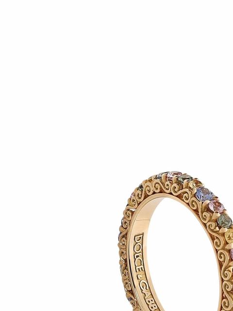 Dolce & Gabbana 18kt yellow gold Heritage sapphire band ring