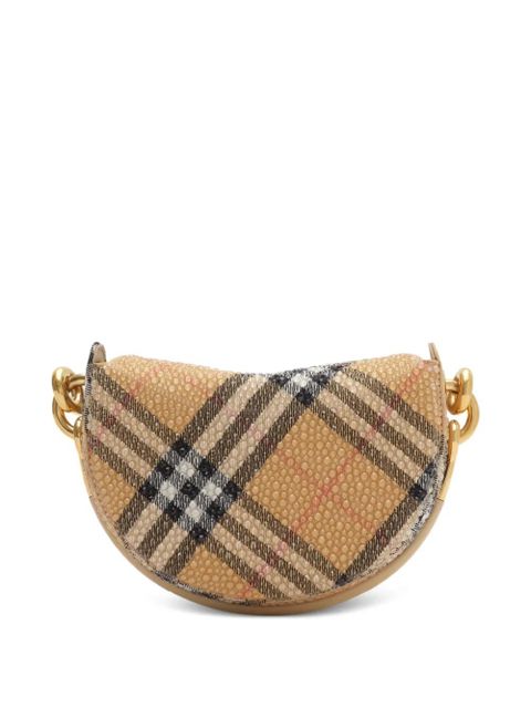 Burberry check rhinestone bridle clutch - Neutrals