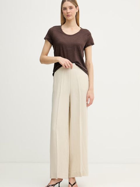 United Colors of Benetton T-shirt damski lniany - zdjęcie produktu nr 1