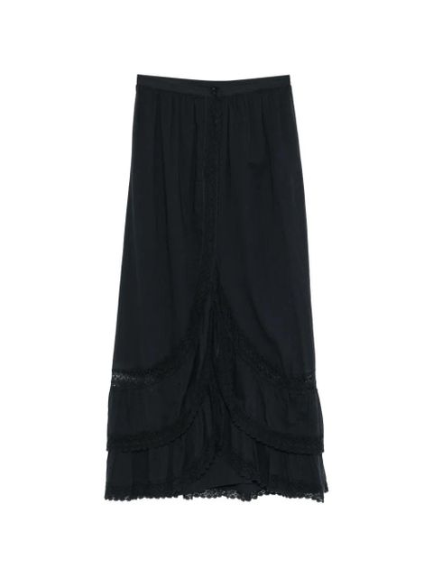 TWINSET lace-trim maxi skirt - Black - zdjęcie produktu nr 1