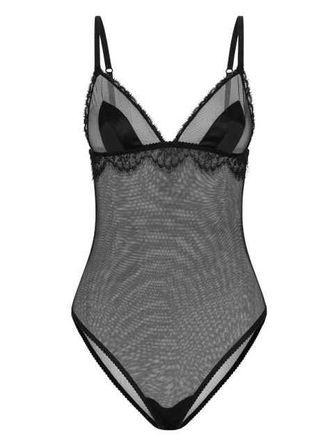 Dolce & Gabbana lace-detail sheer bodysuit - Black - zdjęcie produktu nr 1