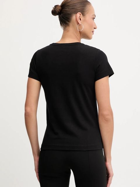 Pinko t-shirt bawełniany damski kolor czarny 100355 A2RD