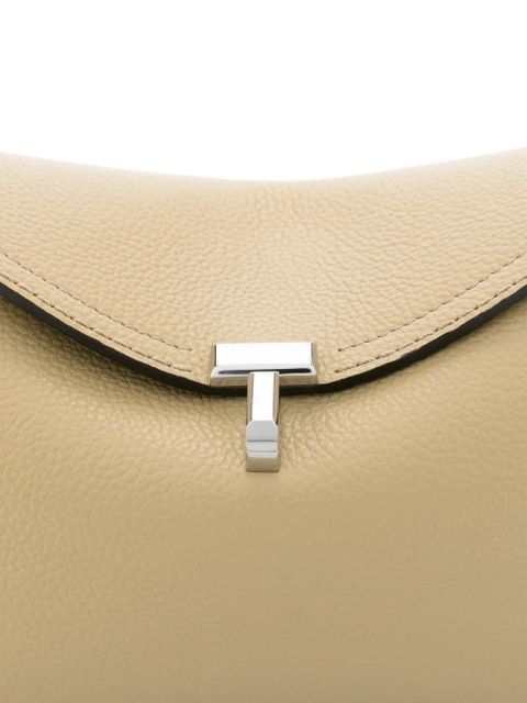 TOTEME T-Lock leather clutch bag - Green