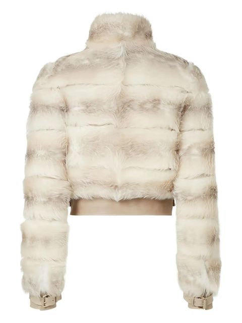 FENDI belted-waist fur coat - White - zdjęcie produktu nr 2