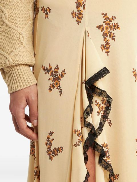 ETRO floral-print maxi skirt - Neutrals
