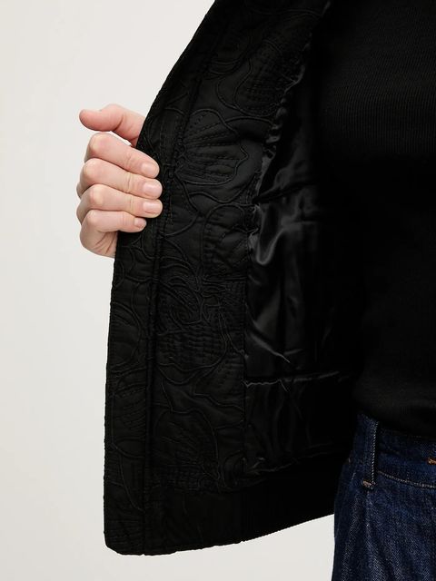 Sisley kurtka bomber kolor czarny przejściowa 2PDVLN069