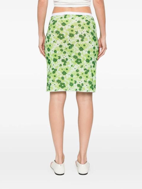 Miu Miu floral print skirt - Green